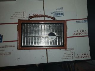 Vintage Silvertone Ultra Power 800 Transistor Radio Wrapped In Cow Hide