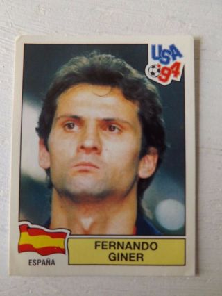 Panini Usa 94 World Cup 1994 Sticker 185 Fernando Giner - Spain -