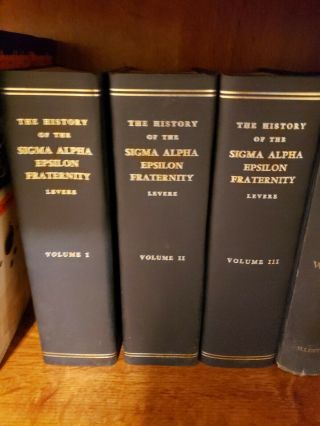 The History Of Sigma Alpha Epsilon Fraternity Levere 3 Volume Book Set Sae