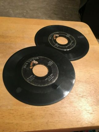 2 Vintage 45 Rpm Records Elvis Presley Hound Dog; Don 