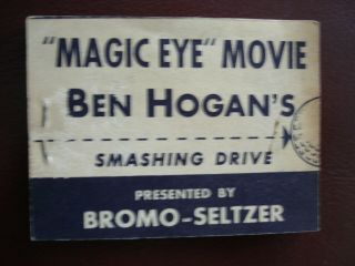 1950 ' s BEN HOGAN Magic - Eye Movie Flicker Flip Book Scarce 2