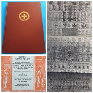 Codex Rosae Crucis Manly Hall Rosicrucian Kabbala Secret Teachings 1974 Usa 