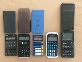 5 Calculators - Texas Instruments Ti - 82,  Ti - 84 Multiview,  Sharp El - 531x,  El - 506g