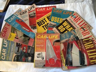 10 Issues Car Life Magazines,  1958