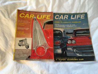 10 ISSUES CAR LIFE MAGAZINES,  1958 2