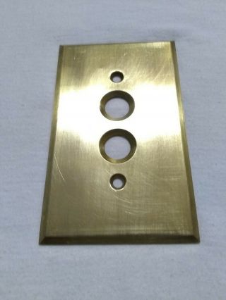 Vintage Single Push Button Brass Light Switch Cover Plate