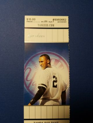 Derek Jeter 3000 Hit Ticket With Jeter Photo Image HR Game NY York Yankees 2