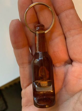 Vintage Budweiser Bud Light Beer Bottle Shaped Opener Key Chain 3
