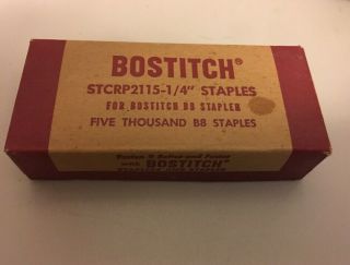 Vintage Box Of Bostitch B8 Staples (5000)