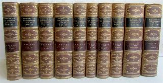 Decorative Binding 10 Volumes 1861 History Of Consulate & Empire