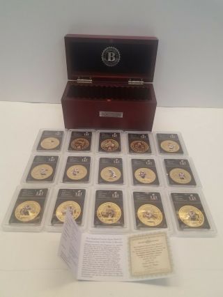 2017 Bradford Exchange England Patriots Bowl Li Coin Set - 15 Coins