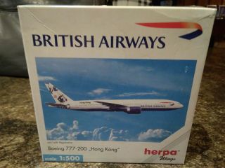 Herpa Wings 1:500 British Airways 777 - 200 " Hong Kong "