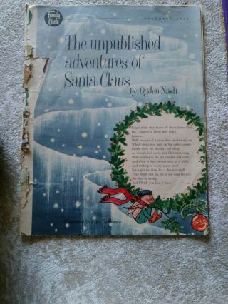 Family Circle Vintage December 1962 The Unpublished Adventures Of Santa Claus