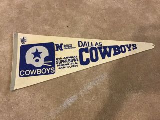 Nfl Dallas Cowboys Bowl V Vintage Pennant