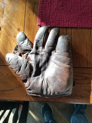 Ca 1910 Reach Early 1 Inch Web Baseball Glove 10 " Long Good Tag Soft And Supple