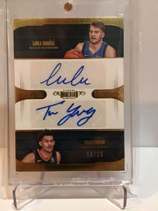 2018 - 19 Luka Doncic / Trae Young Rookie Dual Auto /10 2