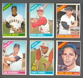 Complete Set Of 1966 Topps Baseball Cards,  Ex - Nm