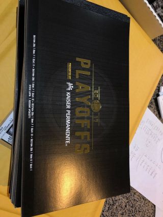 2017 Golden State Warriors Nba Playoffs Finals 64 Ticket Stubs In Booklet Book