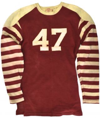 Vintage 1930s James W.  Brine College Football Jersey Iw - 3 Harvard ?