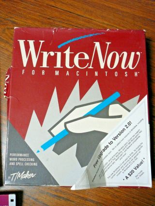 Vintage Macintosh Apple Computer Software Write Now