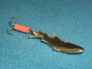 Fishing Lure Vintage Gold Metal Bent Fish Bait