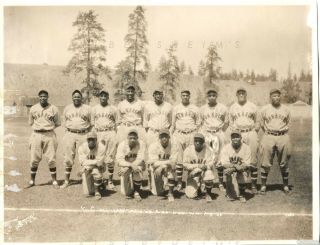 1934 Kansas City Monarchs Team Negro League Photo W/ Bullet Joe Rogan