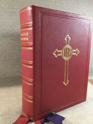 Missale Romanum 1956 Benziger Brothers,  Inc.  Nib 4 - 326 Red Sheepskin Leather