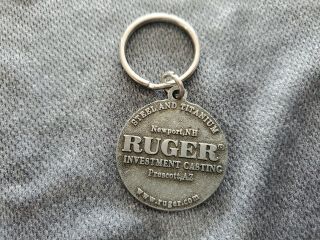 Sturm Ruger Titanium and Steel Medallion or Keychain old SR Ruger Logo 2