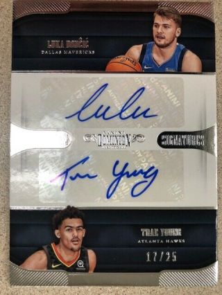 2018 - 19 Trae Young/luka Doncic Rc Dominion Rookie Dual 17/25 Jersey 11/77 1/1