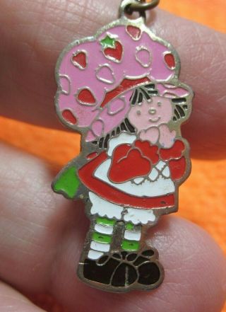 Vintage Strawberry Shortcake Necklace Pendant And Chain