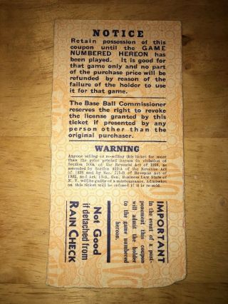 1937 World Series Yankees Game 4 Ticket Stub Lou Gehrig Home Run Polo Grounds 2
