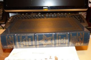 President George H W Bush Signed - All The Best - Easton Press Leather