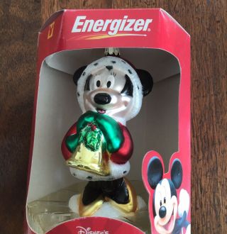 Vintage Disney Co.  Minnie Mouse Christmas Ornament Glass