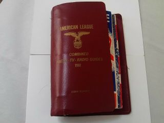 Complete Set Of 10 1968 American League Baseball Press Guides In Official Binder
