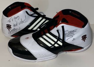 To Vince Young Tracy Mcgrady Game Tmac Rockets Shoes Dual Signed