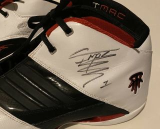 to VINCE YOUNG TRACY MCGRADY GAME TMAC ROCKETS SHOES DUAL SIGNED 3