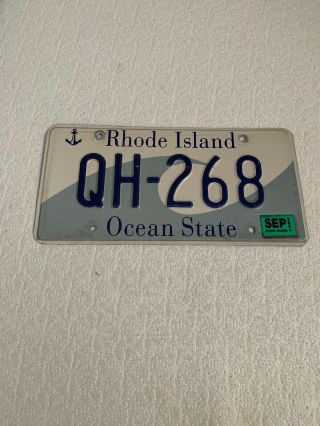 2016 16 Rhode Island Ri License Plate Qh - 268 Ocean State Natural Sticker Wave