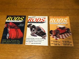 Thee 1958 Rods Illustrated Magazines - Inc.  First Issue -