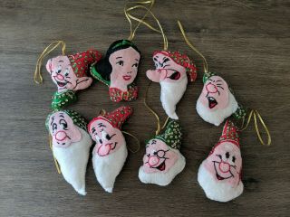 Vintage Snow White And The Seven Dwarves Ornaments