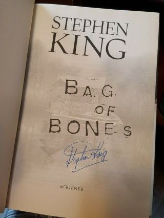 Stephen King Signed Bag Of Bones First Edition - Hardcover.  1998 Unread