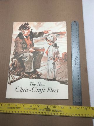 Ad Specs Chris Craft Boat Brochure 1931 The Fleet Runabout Sedans Yatchs Old