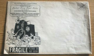 Vintage Disneyana - Envelop For Pepsodent Moving Picture Machine