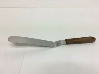Vintage Wilton Icing Spreader Spatula Wood Handle Off Set Stainless Blade Japan