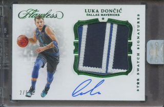2018 - 19 Flawless Emerald Star Watch Luka Doncic Rpa Rc 3 - Color Patch Auto 2/5