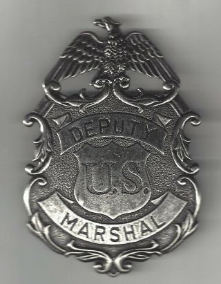 Vintage Deputy U.  S.  Marshal Western Old West Outlaw Lawman Eagle Badge Denix
