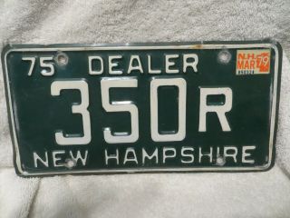 1975 75 1977 77 Hampshire Nh License Plate 350r Dealer - - (chevy Lovers)
