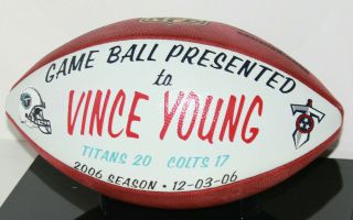 Vince Young Tennessee Titans Game Football 2006 Colts Texas Longhorns