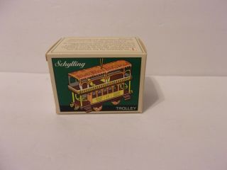 Vintage Schylling Tin Toy Ornament Trolley