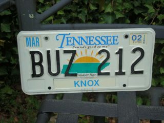 Tennessee License Plate Sunrise 2002 Sounds Good To Me Buz 212 Knox Co