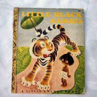 Little Black Sambo,  Vintage A Little Golden Book 1948 " B " First Edition